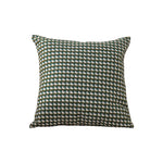 Square Cushion Cover Textured Mini Houndstooth Jacquard Concealed Zipper