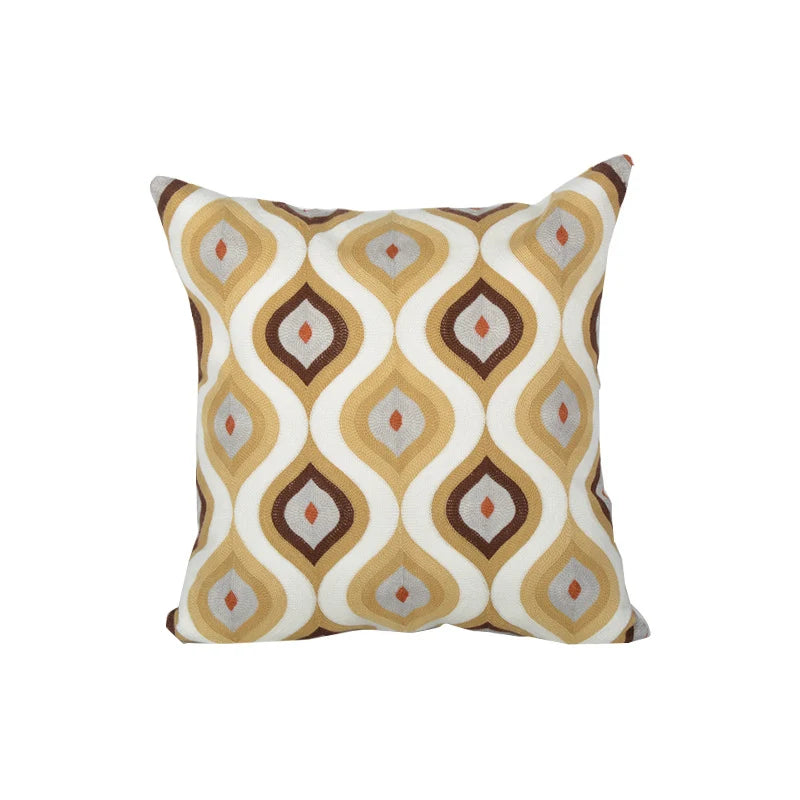 Square Cushion Jacquard Starfish Motif Removable Insert