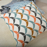 Square Cushion Jacquard Starfish Motif Removable Insert