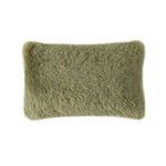 Square Decorative Pillow Plush Faux Fur Concealed Zipper