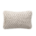 Square Decorative Pillow Plush Faux Fur Concealed Zipper