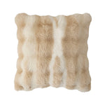 Square Decorative Pillow Plush Faux Fur Concealed Zipper