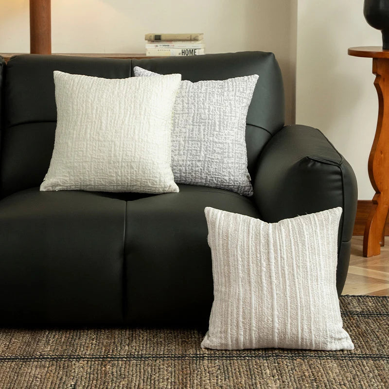 Square Decorative Pillow Quilted Cotton Blend & Machine-Washable Cover