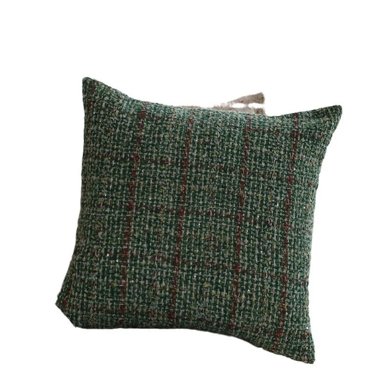 Square Pillow Cover Boucle Tweed 18x18 Hidden Zipper