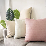 Square Pillow Cover Cotton-Linen Micro Dot Texture Concealed Zipper