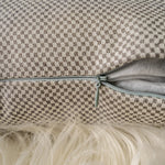 Square Pillow Cover Cotton-Linen Micro Dot Texture Concealed Zipper