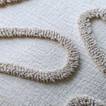 Square Pillow Cover Hand-Tufted Loop Linen-Look Concealed Zipper 18x18