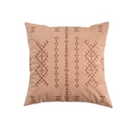Square Pillow Cover Relief Embroidery Cotton 18x18 In