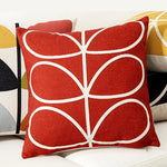 Square Pillow Cover Retro Scandi Dot Cotton-Linen Concealed Zipper