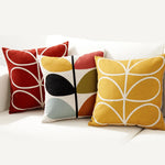 Square Pillow Cover Retro Scandi Dot Cotton-Linen Concealed Zipper