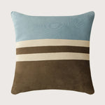 Square Pillow Cover Striped Velvet Concealed Zipper