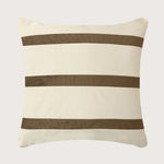 Square Pillow Cover Striped Velvet Concealed Zipper
