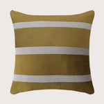 Square Pillow Cover Striped Velvet Concealed Zipper
