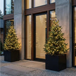 Square Planter Fiberglass UV-Resistant with Drainage