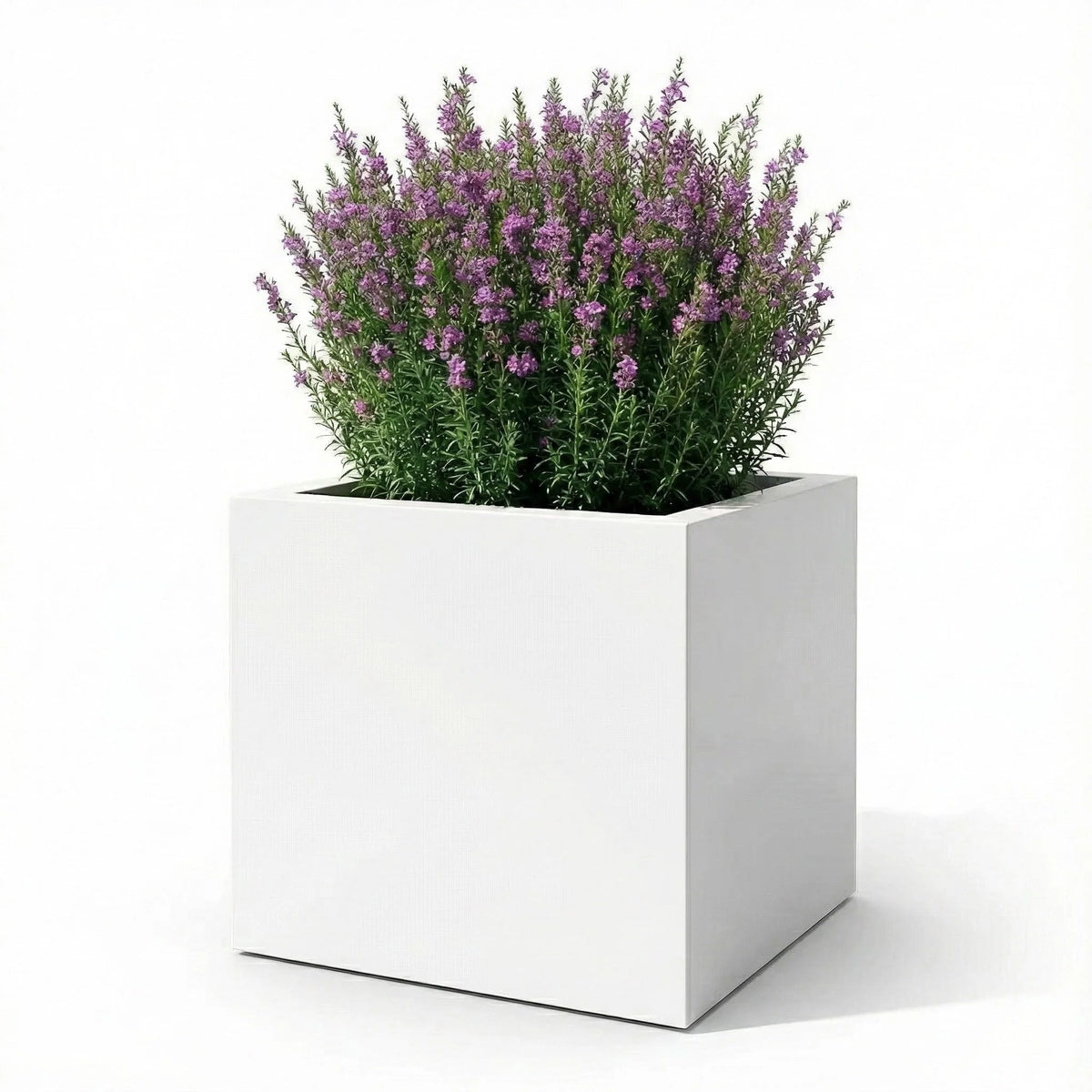 Square Planter Fiberglass UV-Resistant with Drainage
