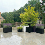 Square Planter Fiberglass UV-Resistant with Drainage
