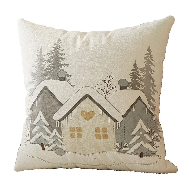 Square Throw Pillow Cover Embroidered Textured Plush