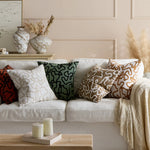 Square Throw Pillow Cover Tufted Chenille Raised Maze Pattern