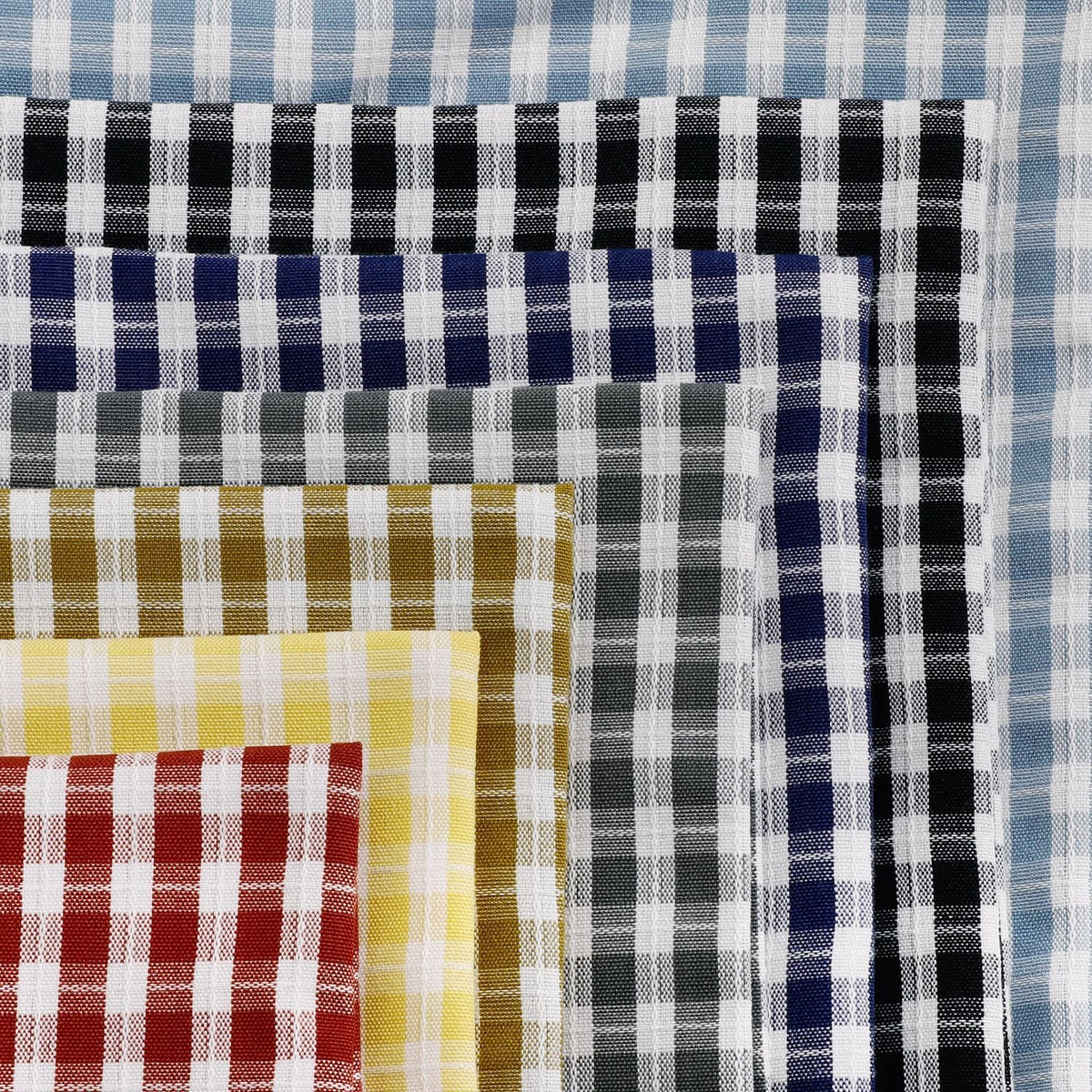 Square Throw Pillow Covers Reversible Gingham Cotton-Linen