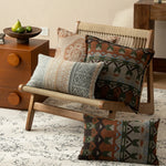 Square Throw Pillow Jacquard Bouclé Concealed Zipper
