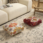 Square Throw Pillow Oriental Medallion Cotton-Blend 17x17