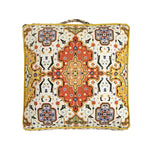 Square Throw Pillow Oriental Medallion Cotton-Blend 17x17