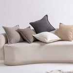 Square Throw Pillow Pair Bouclé Removable Machine Washable Covers