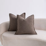 Square Throw Pillow Pair Bouclé Removable Machine Washable Covers