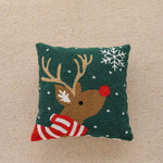 Square Throw Pillow Tufted Cotton Tassel Corners 18 Inch