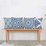 Square Throw Pillow Woven Cotton Geometric Insert Included