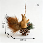 Squirrel Figurine Lifelike Felt & Wood Compact