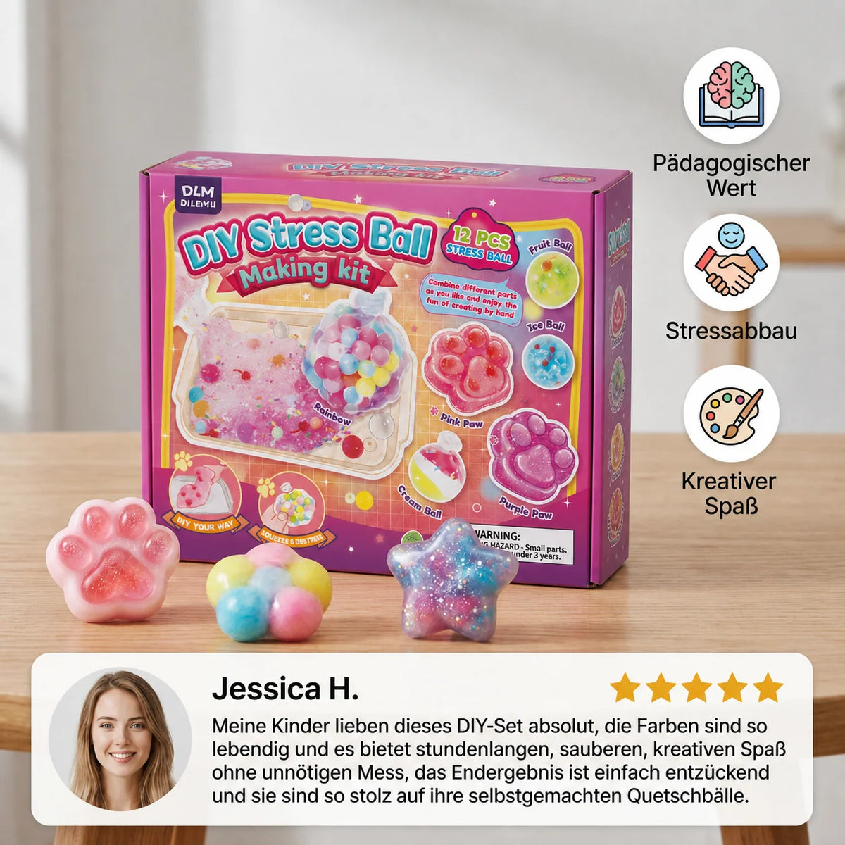 Squishy Ball Craft Kit DIY Sensory Play
