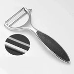 Stainless Steel Vegetable Peeler with Double-Sided Blade and Ergonomic Grip