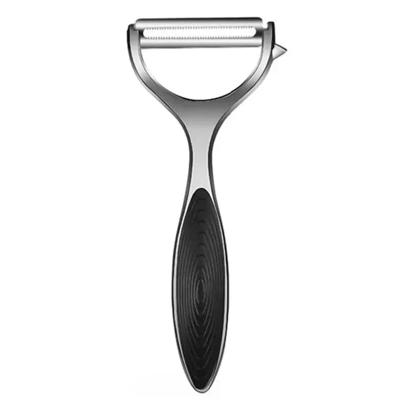 Stainless Steel Vegetable Peeler with Double-Sided Blade and Ergonomic Grip