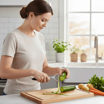 Stainless Steel Vegetable Peeler with Double-Sided Blade and Ergonomic Grip