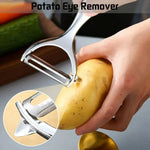 Stainless Steel Vegetable Peeler with Double-Sided Blade and Ergonomic Grip