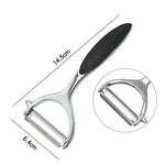 Stainless Steel Vegetable Peeler with Double-Sided Blade and Ergonomic Grip