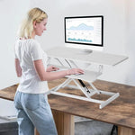 Standing Desk Riser Dual-Tier 37-Inch Sit-Stand Converter
