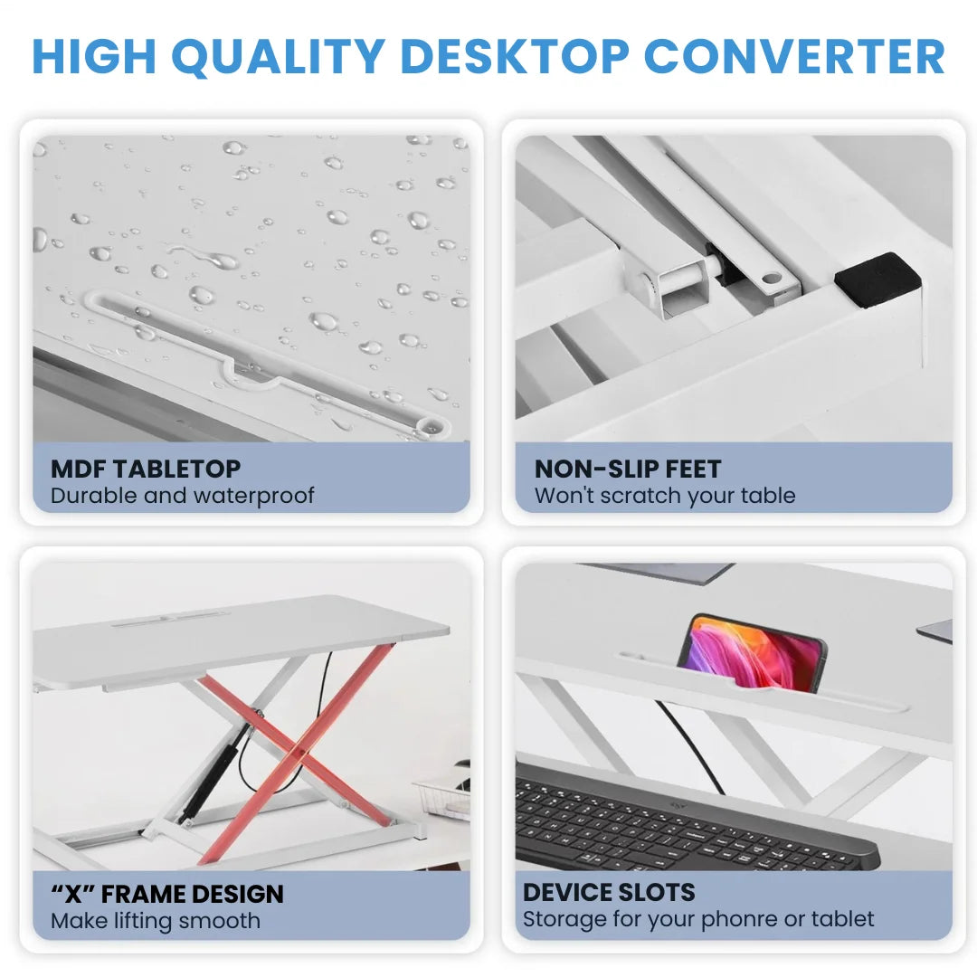 Standing Desk Riser Dual-Tier 37-Inch Sit-Stand Converter
