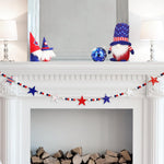 Star Garland Red White Blue Indoor & Outdoor