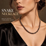 Statement Necklace Serpent-Inspired Design Six Color Options