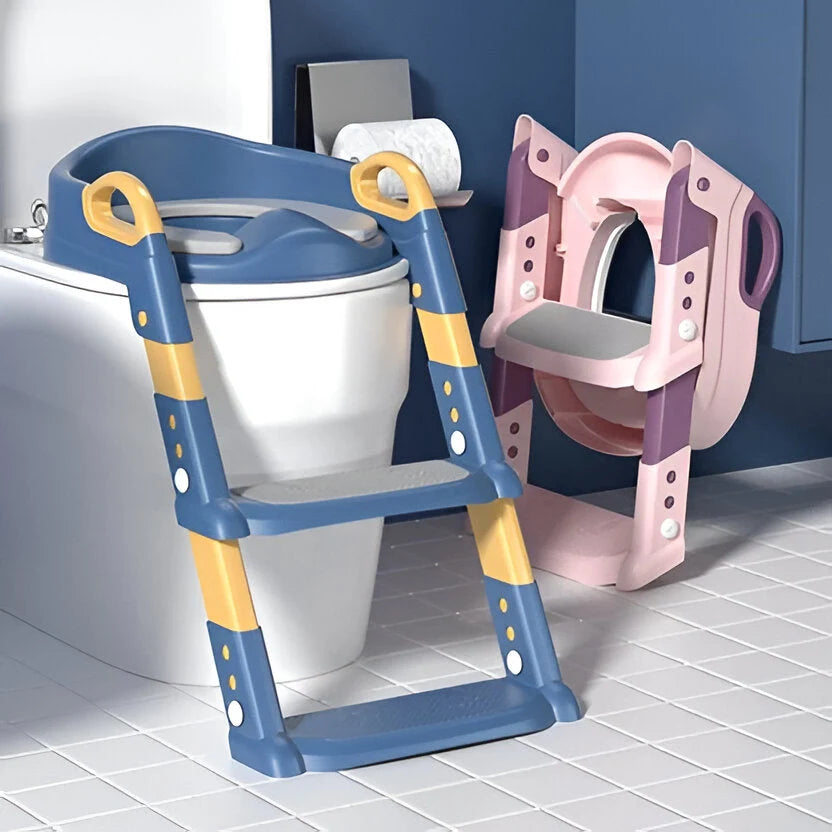 Step Potty Trainer Foldable Built-In Ladder Stable Base