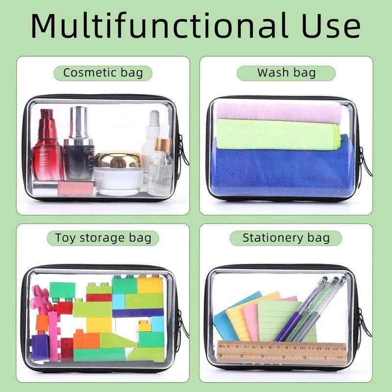 Storage Bags Clear Zipper Set of 3