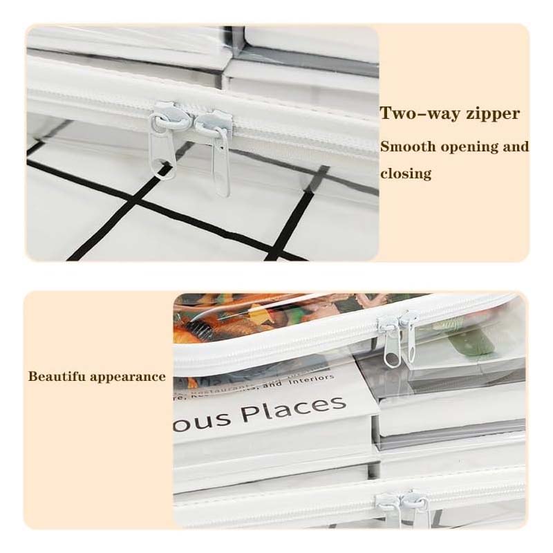 Storage Bags Clear Zipper Set of 3
