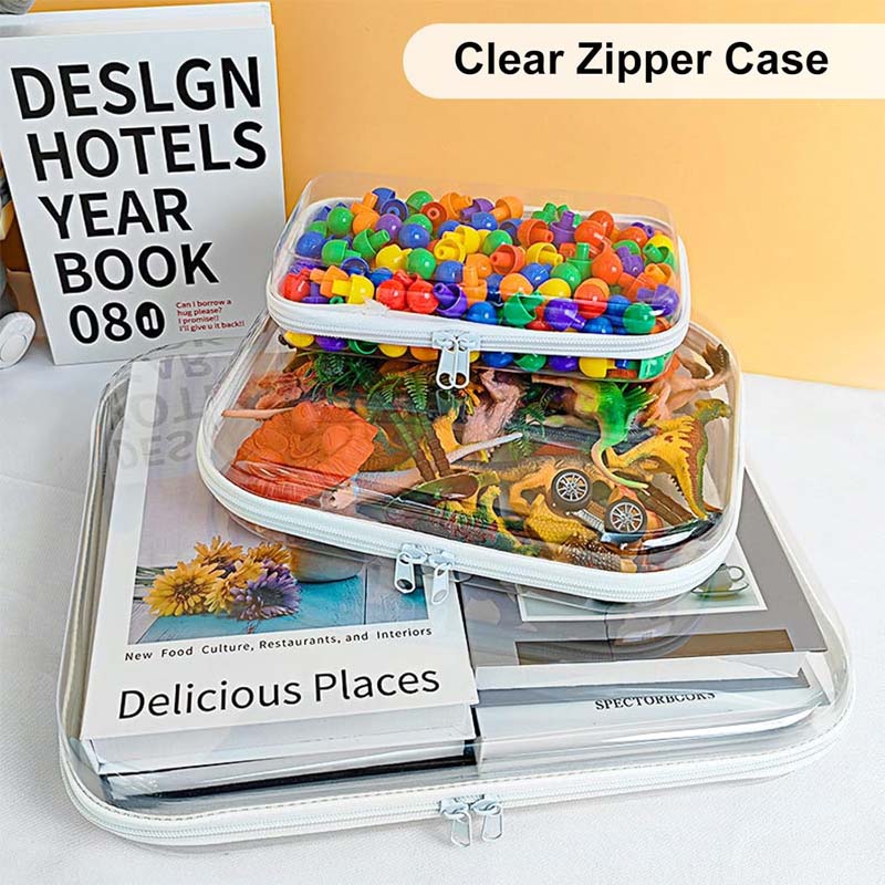 Storage Bags Clear Zipper Set of 3