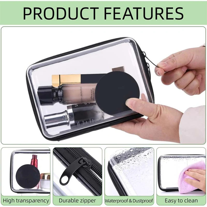 Storage Bags Clear Zipper Set of 3