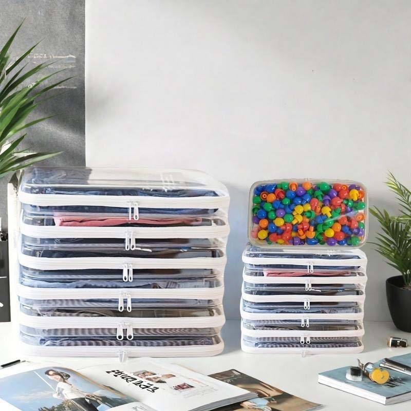 Storage Bags Clear Zipper Set of 3