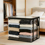 Storage Bags Transparent Double-Zipper Reinforced Handles