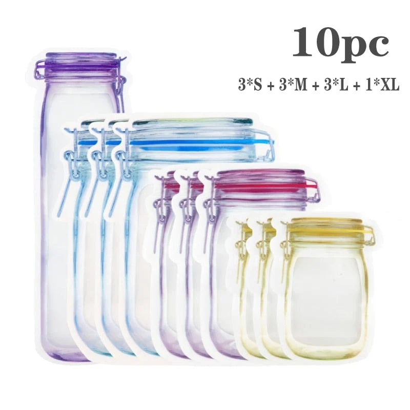 Storage Bags Transparent Reusable Foldable Design