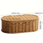 Storage Basket Faux Rattan Woven Dust-Protected